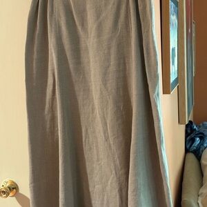 Flax A-Line Skirt in Light Brown